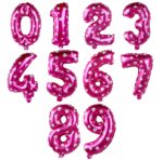 Chiffre rose coeur du site www.queenofballons.com