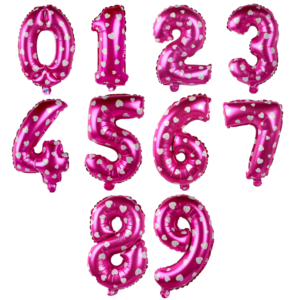 Chiffre rose coeur du site www.queenofballons.com